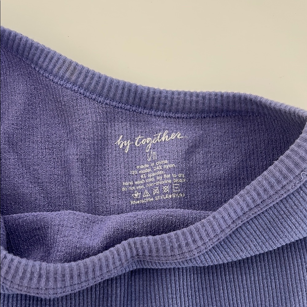 Together Lavender Ribbed Top - Picture 2 of 3